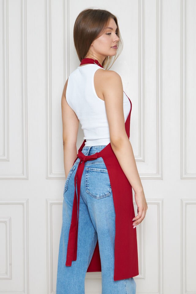 Unisex Sanatçı Önlüğü – Pamuklu, Cepli, Ayarlanabilir Askılı – Bahçıvan, Ressam, Öğretmen Önlüğü