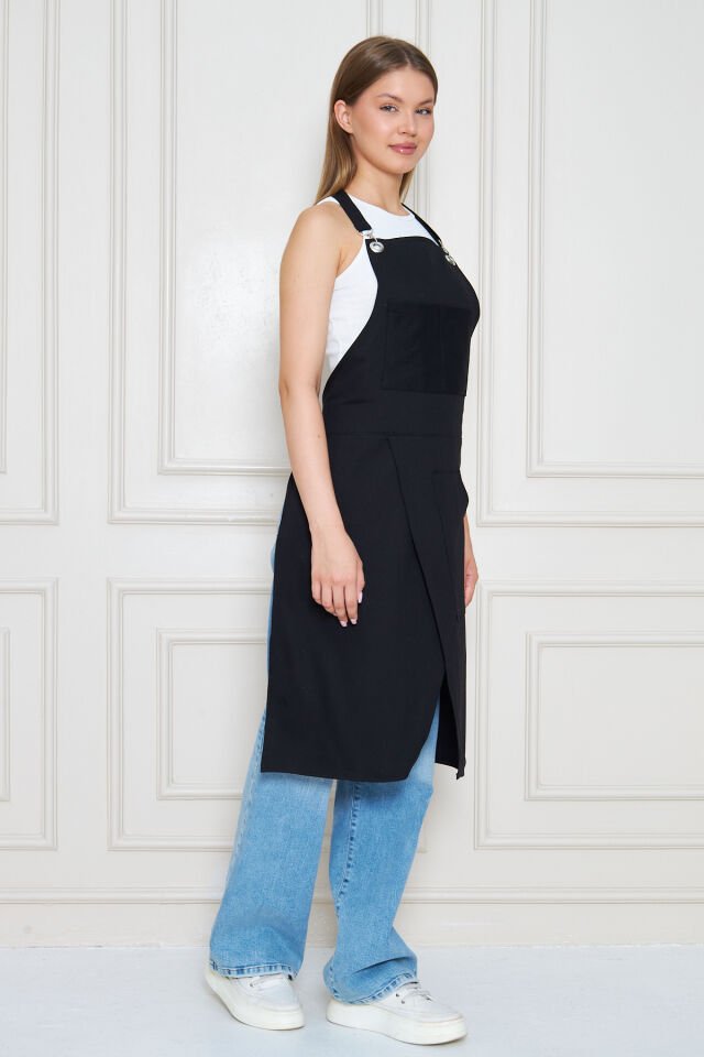 Unisex Sanatçı Önlüğü – Pamuklu, Cepli, Ayarlanabilir Askılı – Bahçıvan, Ressam, Öğretmen Önlüğü