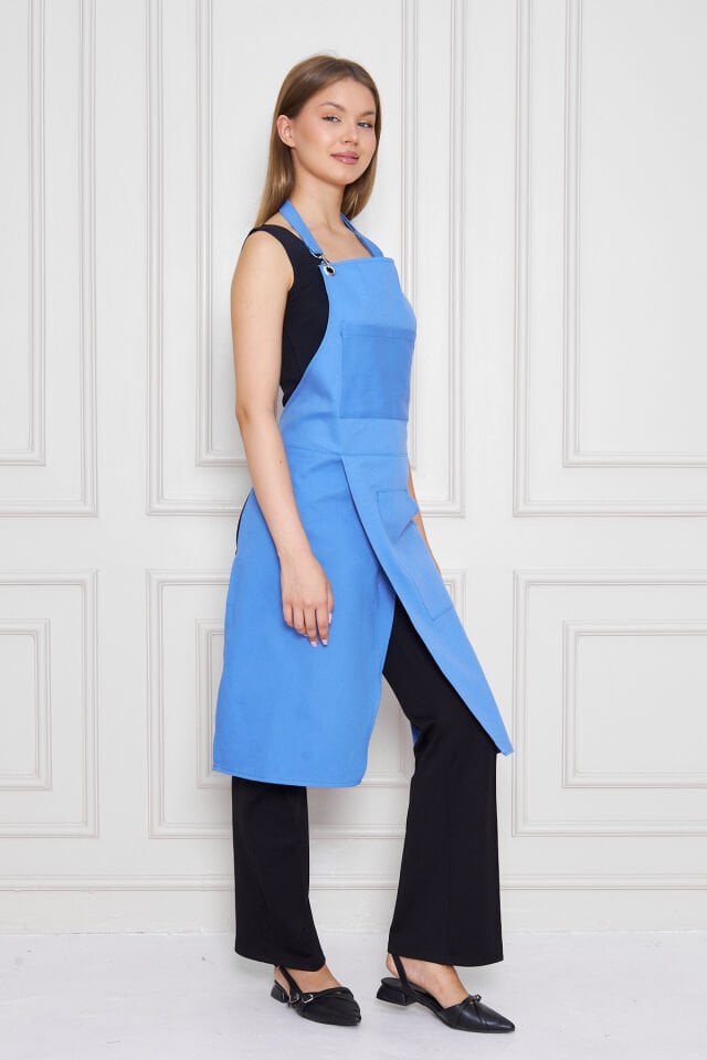 Unisex Sanatçı Önlüğü – Pamuklu, Cepli, Ayarlanabilir Askılı – Bahçıvan, Ressam, Öğretmen Önlüğü