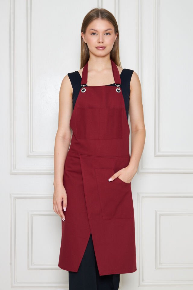 Unisex Sanatçı Önlüğü – Pamuklu, Cepli, Ayarlanabilir Askılı – Bahçıvan, Ressam, Öğretmen Önlüğü