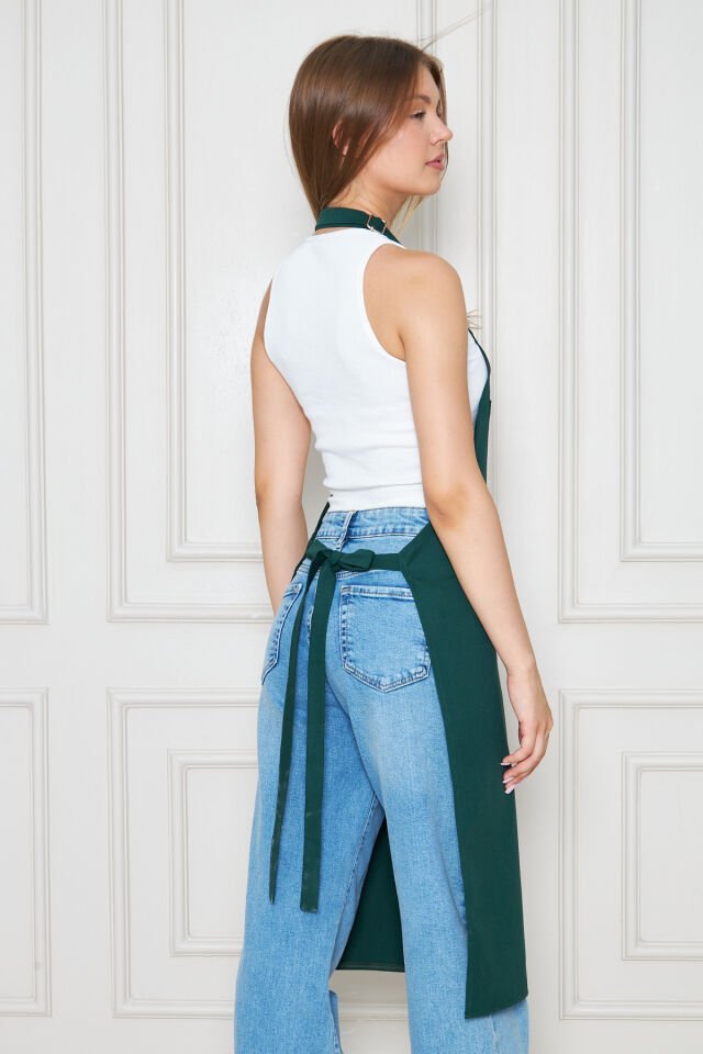 Unisex Sanatçı Önlüğü – Pamuklu, Cepli, Ayarlanabilir Askılı – Bahçıvan, Ressam, Öğretmen Önlüğü